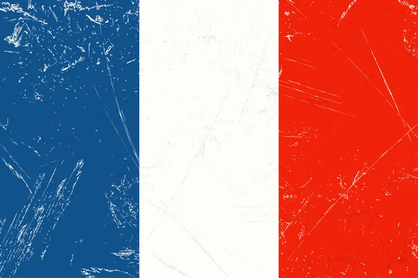 Grunge bayrak ülke - Fransa — Stok Vektör