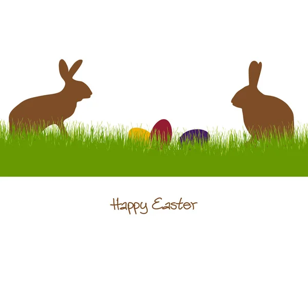 Happy Easter - silhouette — Stock Vector