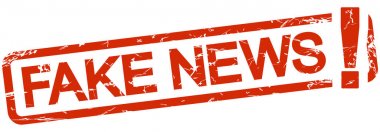 red stamp with text Fake News clipart
