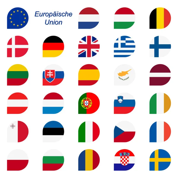 Colores de los Estados miembros de la UE — Vector de stock