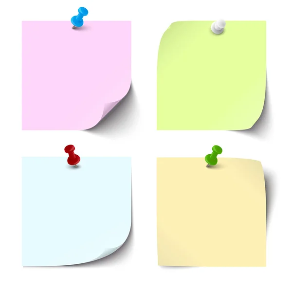 Different sticky notes — Stock Vector