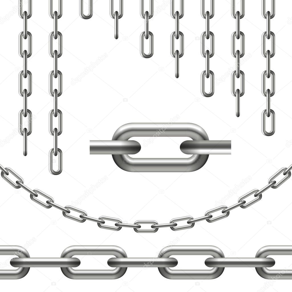 chains curved, seamless and chain link