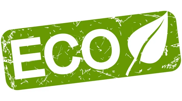 Carimbo verde com texto ECO — Vetor de Stock