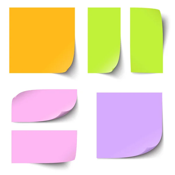 Different sticky notes — Stock Vector