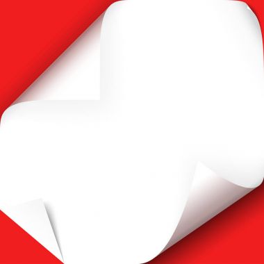 Kağıt köşeleri üzerinde döndü