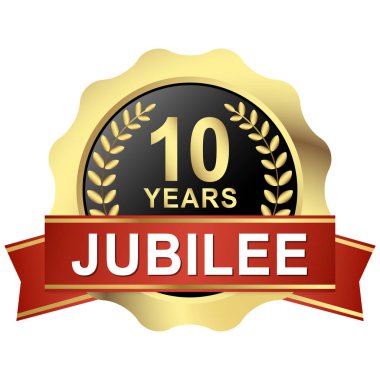 düğme 10 yıl Jübile