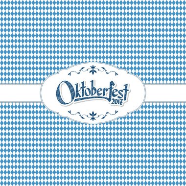 Oktoberfest arka plan mavi-beyaz kareli desenli