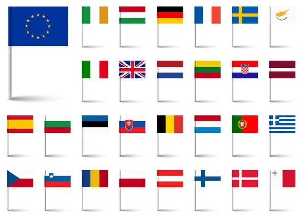 EU flaggor — Stock vektor