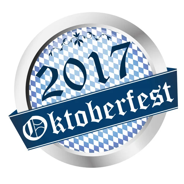 Tlačítko Oktoberfest 2017 — Stockový vektor