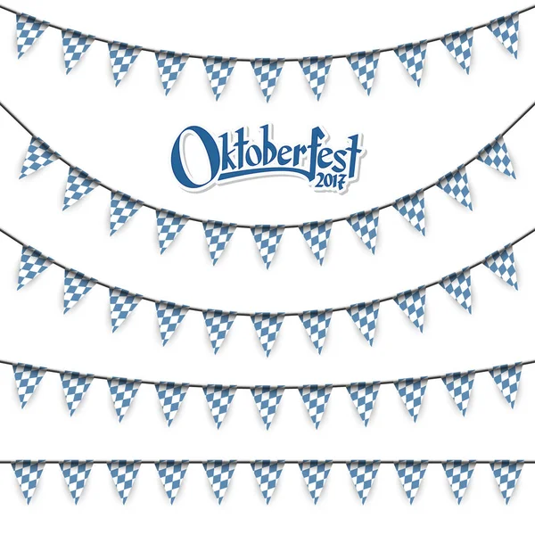 Ghirlande dell'Oktoberfest — Vettoriale Stock