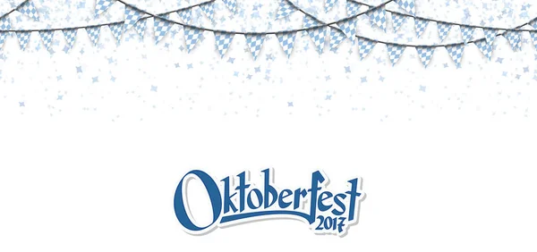 Guirnaldas Oktoberfest con confeti — Archivo Imágenes Vectoriales