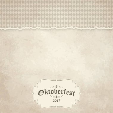 Oktoberfest 2017 damalı deseni ile antika arka plan