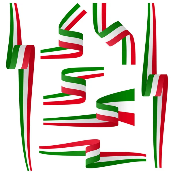 Italiaanse vlag banners — Stockvector