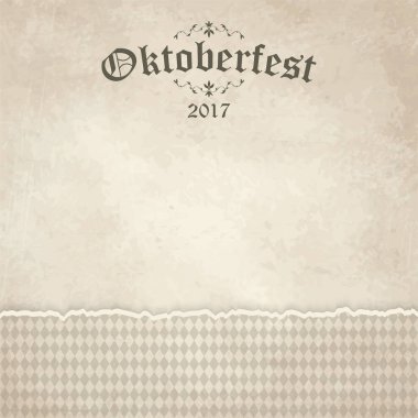 Oktoberfest 2017 damalı deseni ile antika arka plan