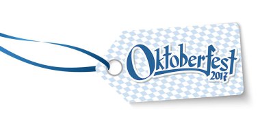 hangtag with text Willkommen zum Oktoberfest 2017