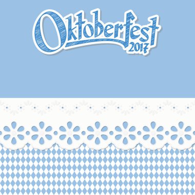 Oktoberfest 2017 kareli desenli arka plan
