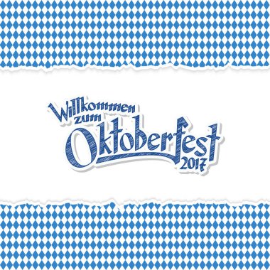 Oktoberfest 2017 arka plan ile yırtık kağıt