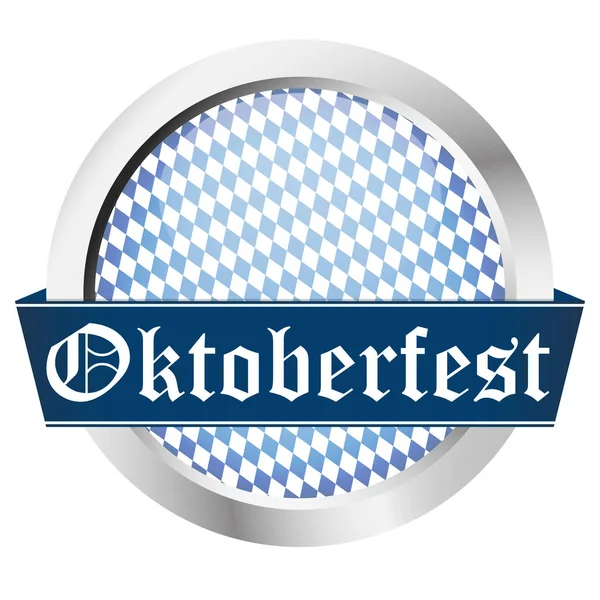 Modré tlačítko Oktoberfest — Stockový vektor