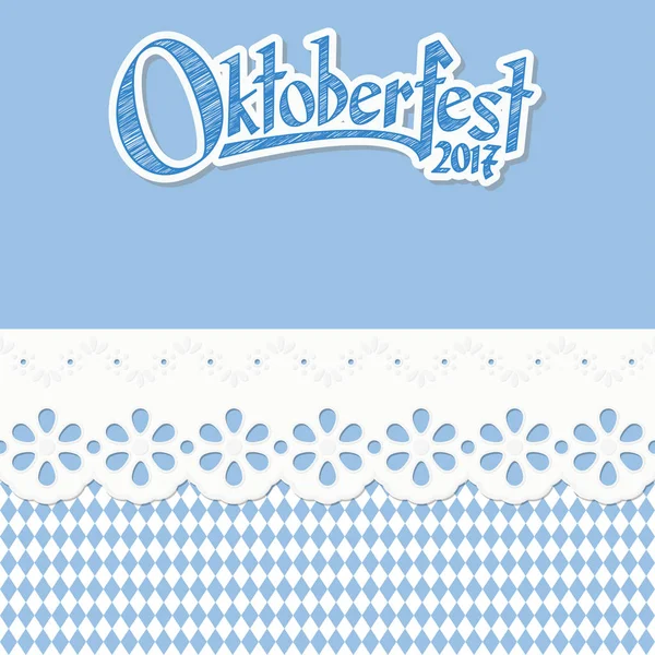 Fondo con patrón a cuadros para Oktoberfest 2017 — Archivo Imágenes Vectoriales