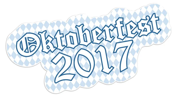 Lapp med texten Oktoberfest 2017 — Stock vektor