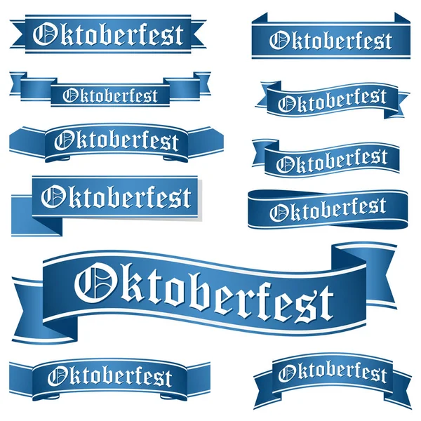 Kolekce různých bannerů Oktoberfest — Stockový vektor