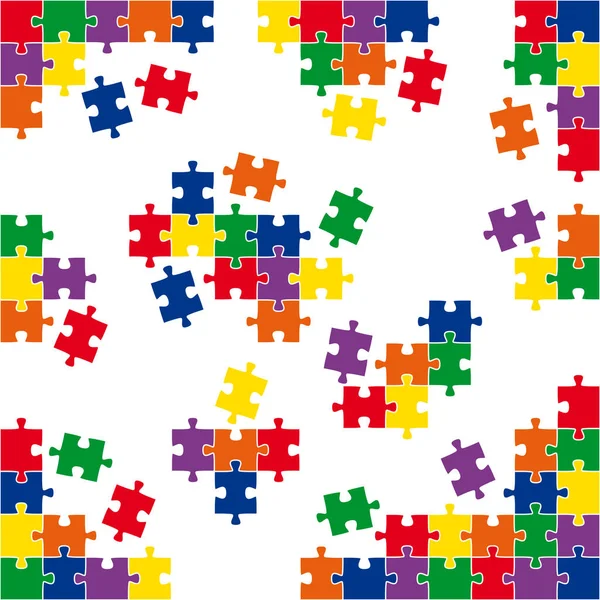 Pièces de puzzle et coins — Image vectorielle