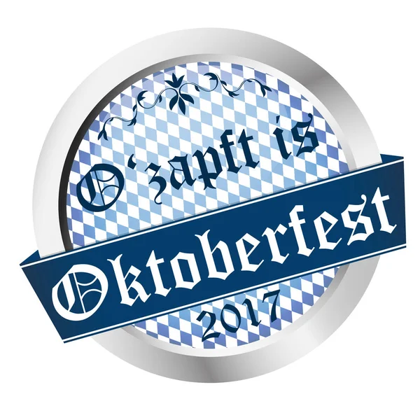 Tlačítko Oktoberfest 2017 — Stockový vektor