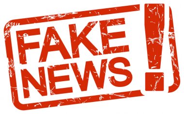 red stamp with text Fake News clipart
