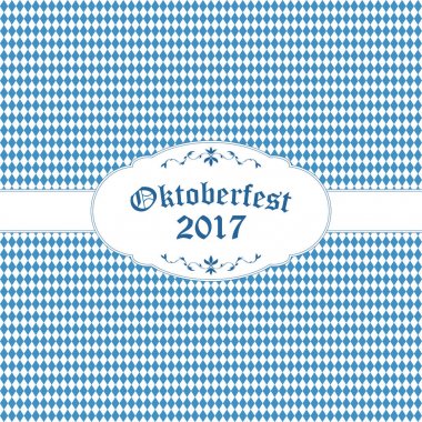 Oktoberfest arka plan mavi-beyaz kareli desenli