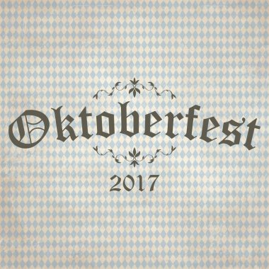 Oktoberfest 2017 damalı deseni ile antika arka plan