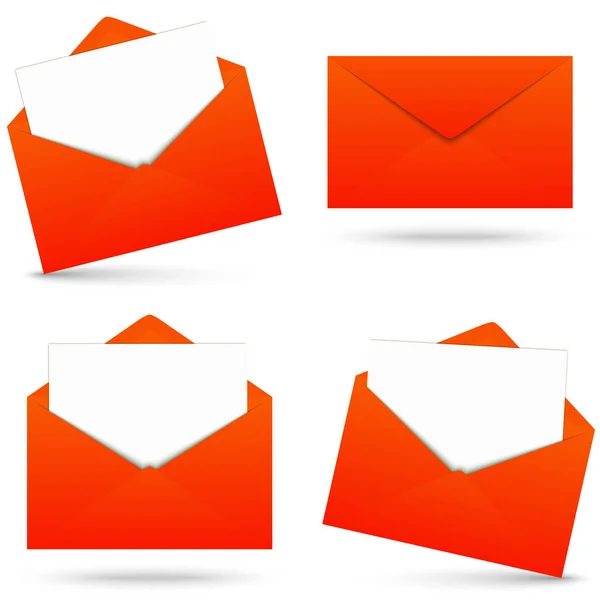 Envelopes com coleção de bloco de notas —  Vetores de Stock