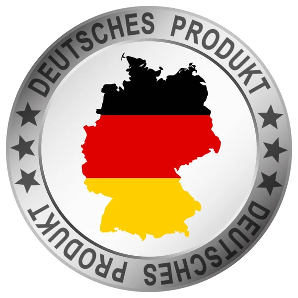 Круглі якість кнопку німецький продукту — стоковий вектор