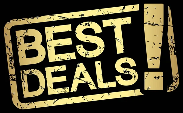 Gouden stempel met tekst beste deals ! — Stockvector