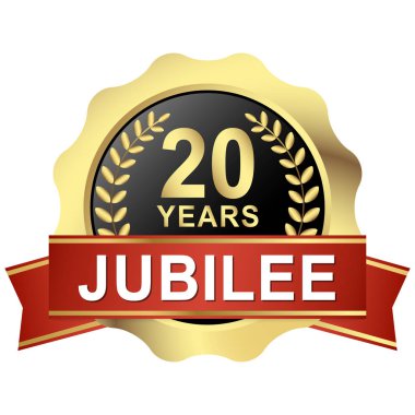 button 20 years jubilee clipart