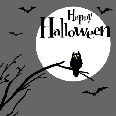 Cadılar bayramı korkutucu baykuş arkaplanı