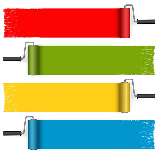Paint roller collection — Stock Vector