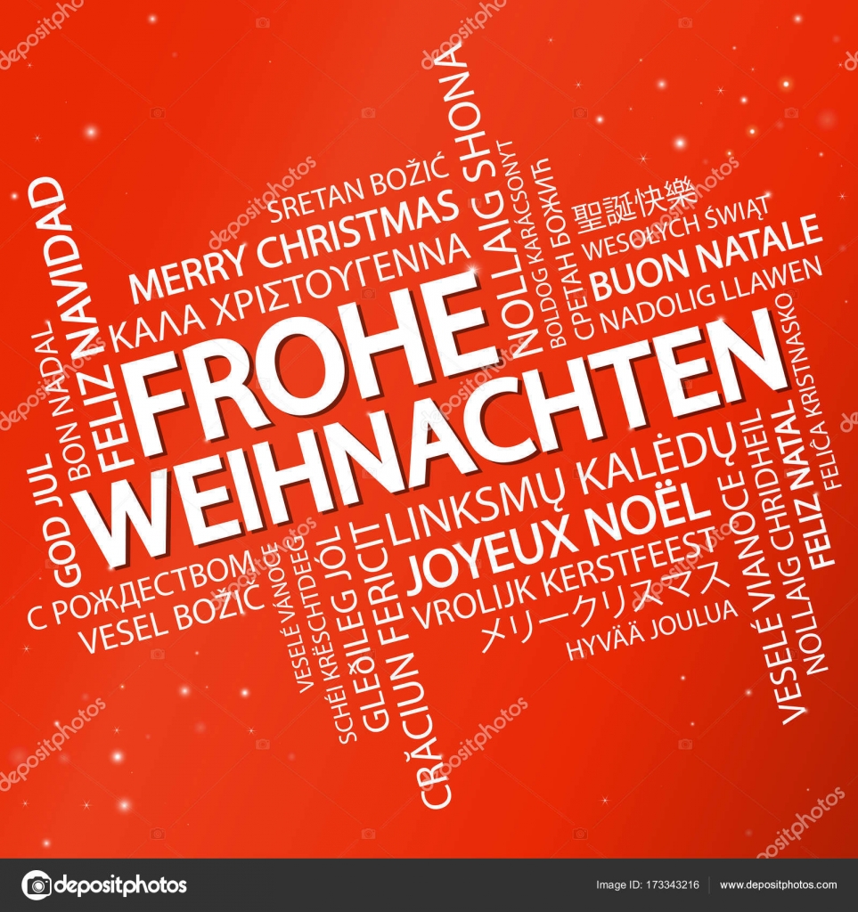 Word cloud Merry Christmas (in German) Stock Vector by ©opicobello 173343216
