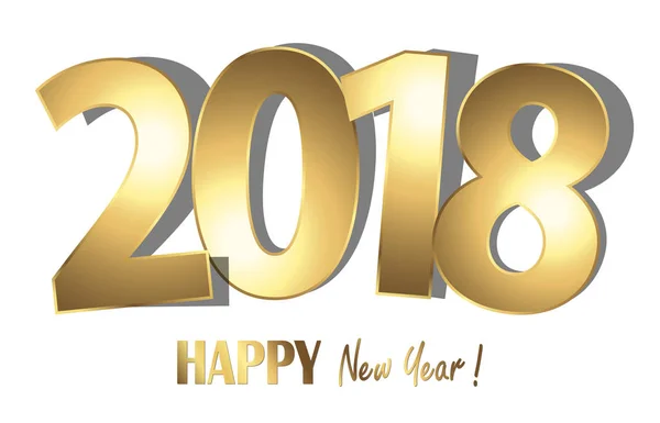 Feliz año nuevo 2018 saludos fondo — Vector de stock