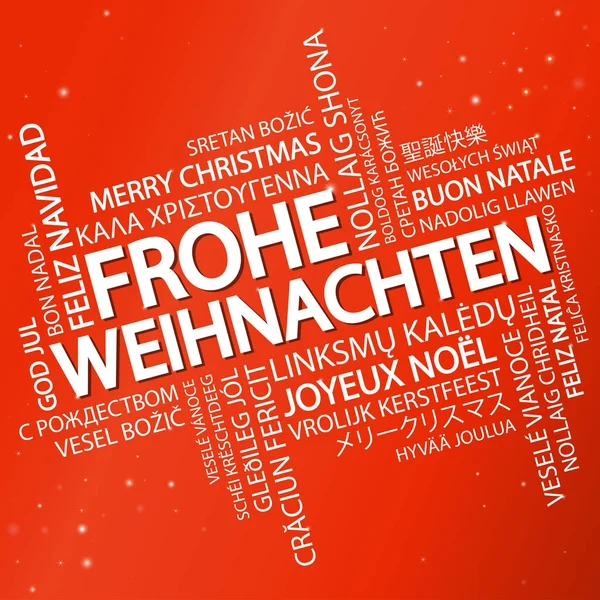 Wort Wolke frohe Weihnachten) — Stockvektor