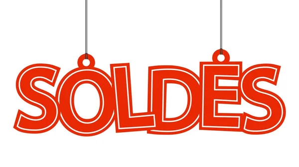 Soldes pendre les étiquettes rouge — Image vectorielle