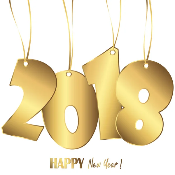 Numéros suspendus nouvelle année 2018 — Image vectorielle