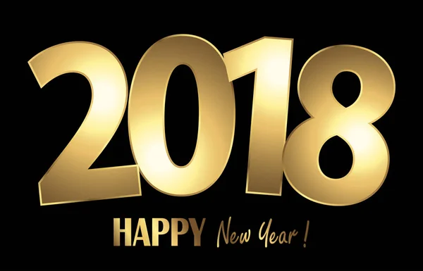 Felice anno nuovo 2018 saluti sfondo — Vettoriale Stock