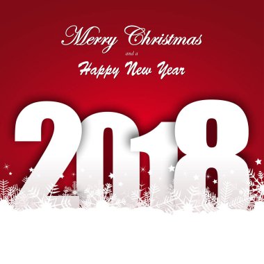 kar Noel ve yeni yıl 2018 için arka plan olur