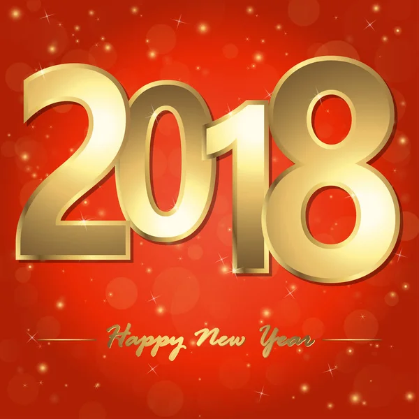 Ευτυχισμένο το νέο έτος 2018 χαιρετισμούς φόντο — Διανυσματικό Αρχείο