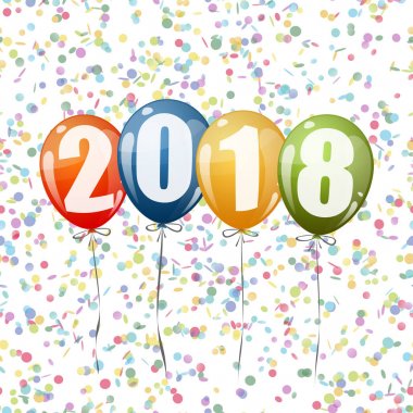 Yeni yıl 2018 balonlar