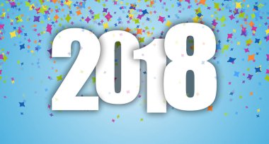 konfeti yeni yıl partisi 2018 arka plan