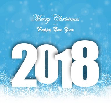 kar Noel ve yeni yıl 2018 için arka plan olur