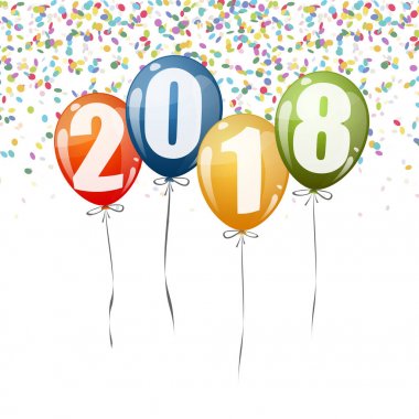 Yeni yıl 2018 balonlar