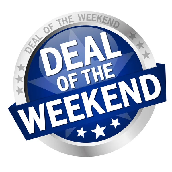 Tlačítko Deal z víkendu — Stockový vektor