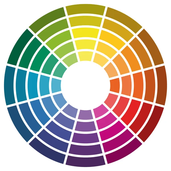 Ruota dei colori con dodici colori — Vettoriale Stock